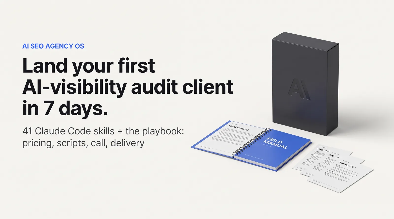 Land your first ai visibility audit client in 7 days playbook