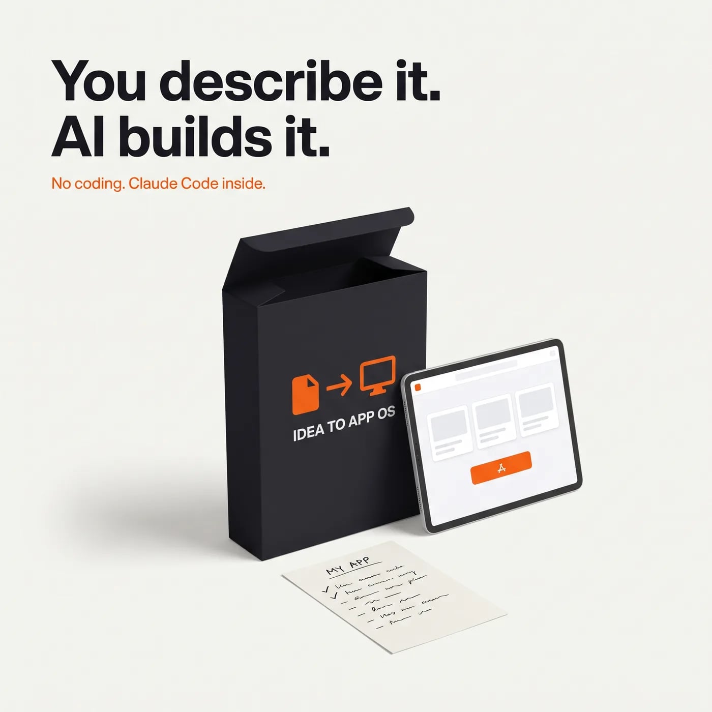 Idea to app os you describe it ai builds it no coding pinterest