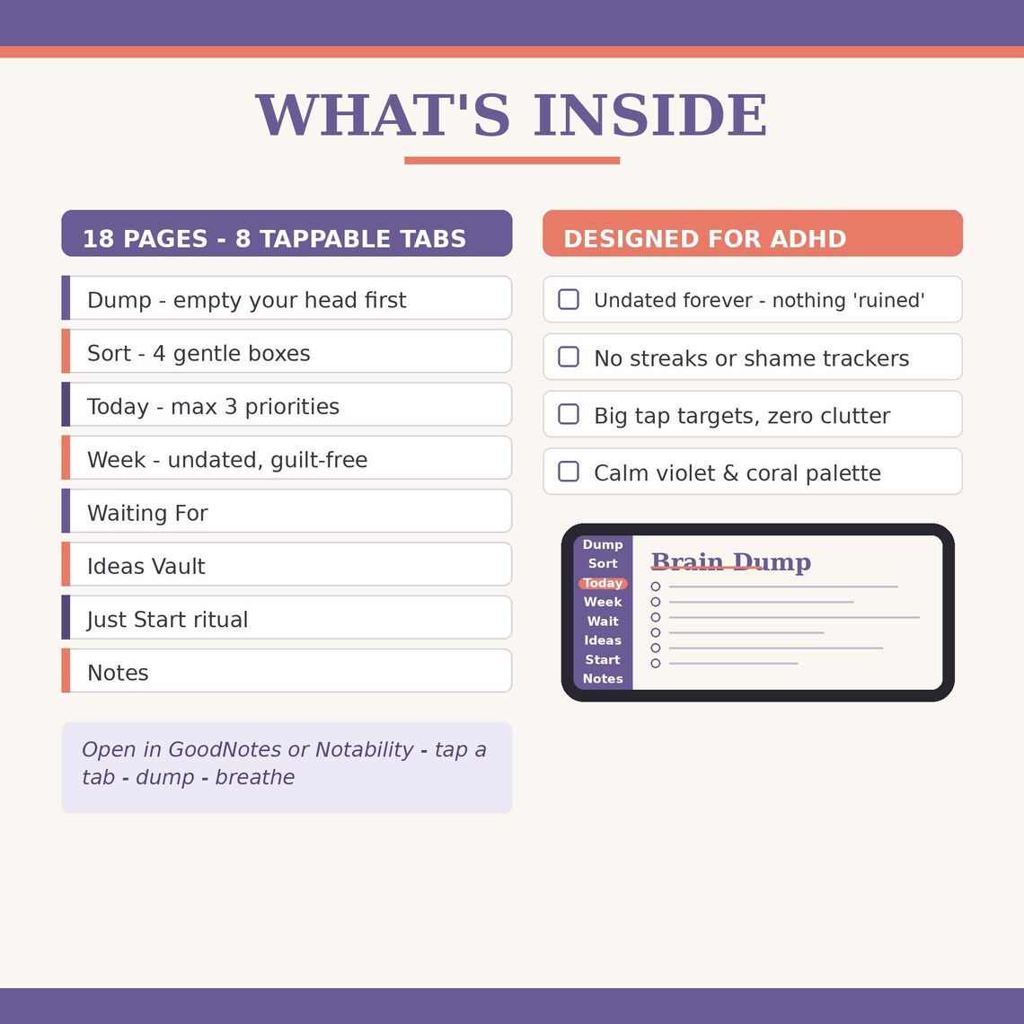 ADHD Digital Planner for Women — printable planner on Etsy